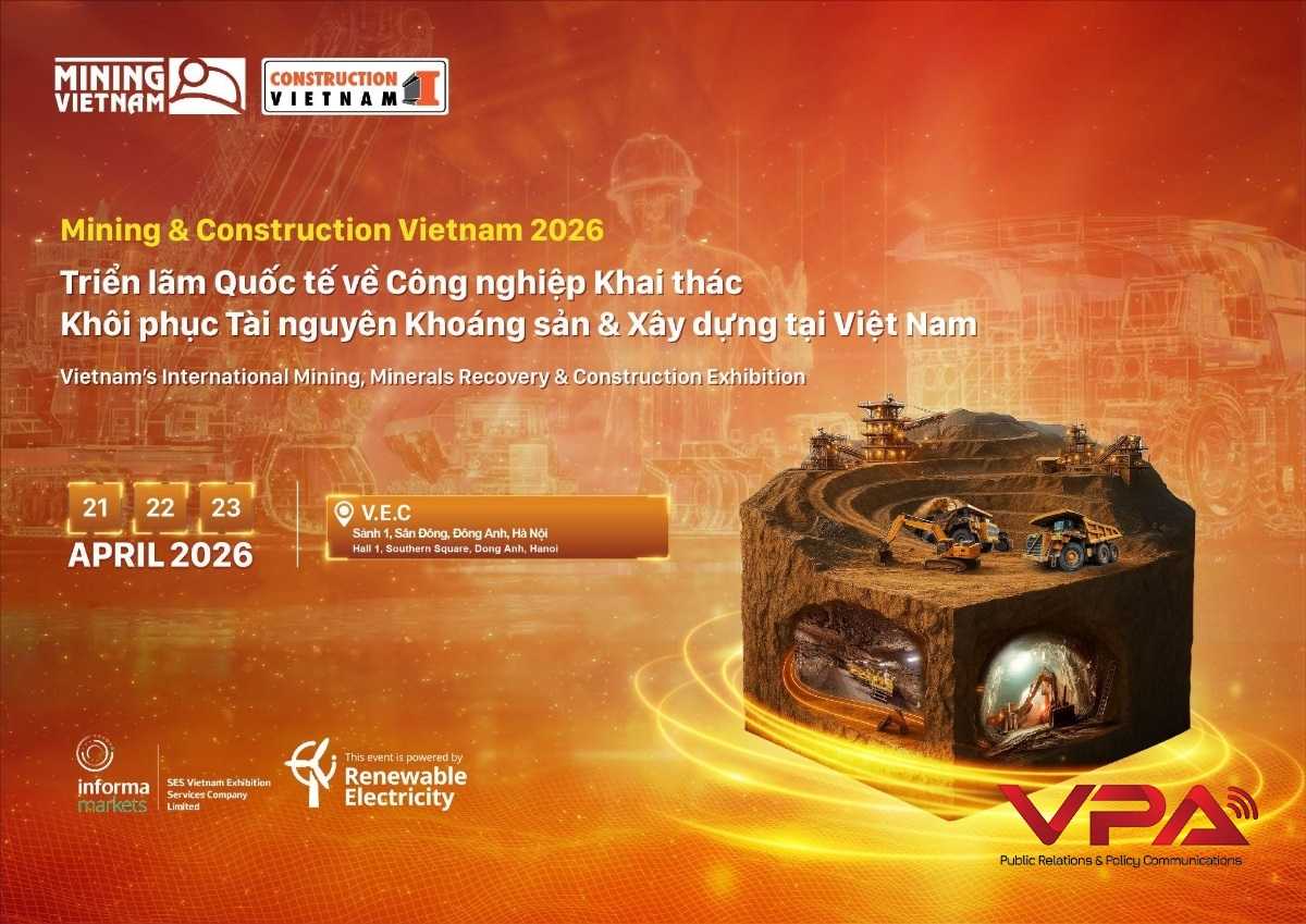 Khai mạc Triển lãm Mining & Construction Vietnam 2026 tại VEC